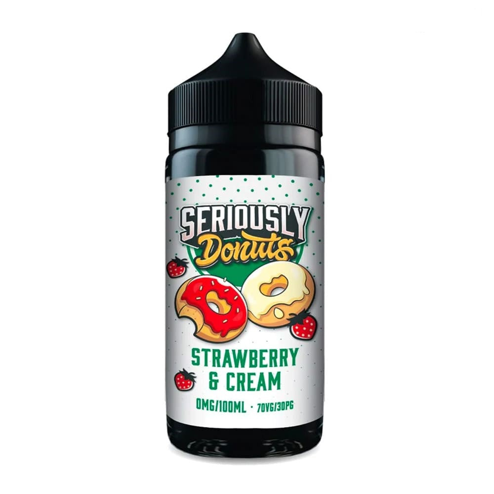 Strawberry & Cream Doozy Vape Seriously Donuts 100ml Shortfill E Liquid