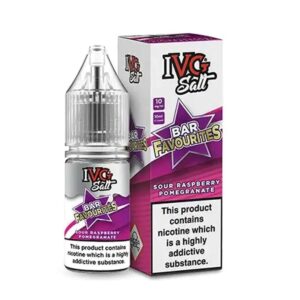 Sour Raspberry Pomegranate IVG Bar Favourites 10ml Nic Salts E Liquid