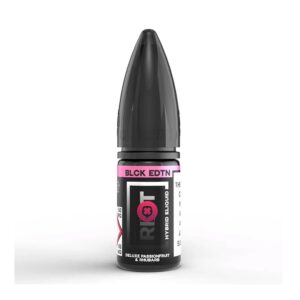 Deluxe Passionfruit & Rhubarb Riot Squad BLCK Edition 10ml Nic Salt E Liquid